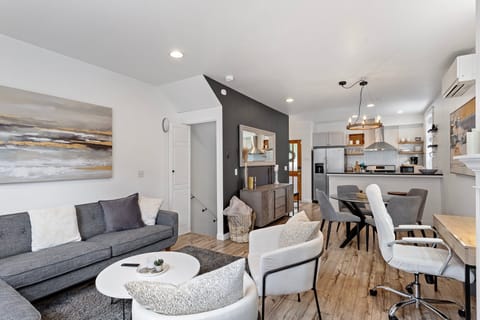 Spacious open floor plan with fireplace to come together & plan your adventures!