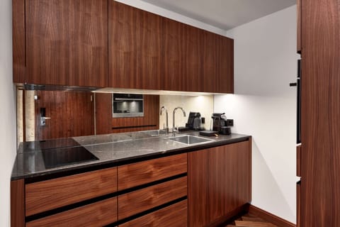 Presidential Suite | Private kitchen | Mini-fridge, microwave, dishwasher, electric kettle