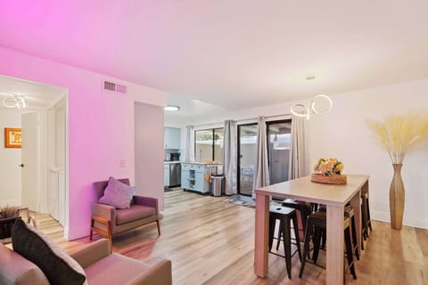 Dining table with seating for 8 