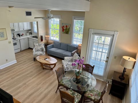 2F Cuban Club Premium 1 Bedroom Condo, 2 Queen Beds, 1.5 Baths,Annex Building, 2nd Floor | Private kitchen | Microwave, coffee/tea maker, freezer, paper towels