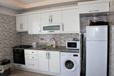 Economy Apartment, Balcony, City View | Private kitchen | Microwave, oven, stovetop, highchair