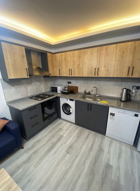 Economy Apartment, Kitchen | Private kitchen | Fridge, microwave, stovetop, coffee/tea maker