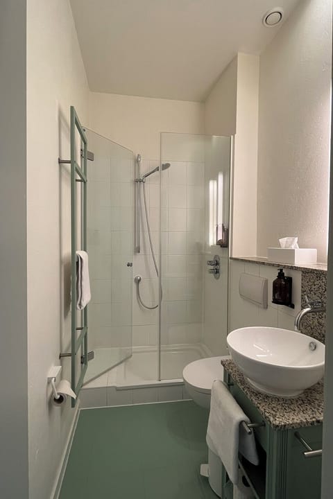 Standard Single Room | Bathroom | Shower, hair dryer, towels, soap