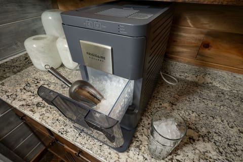 Modern kitchen with sleek design where ice meets elegance and style.