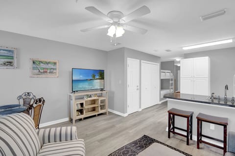 Watch a movie on the flat-screen TV