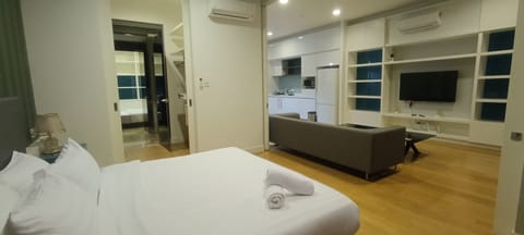 Deluxe Apartment, City View | In-room safe, desk, laptop workspace, iron/ironing board