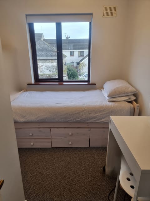 Small single bedroom. The base pulls out and is a full size single (twin)