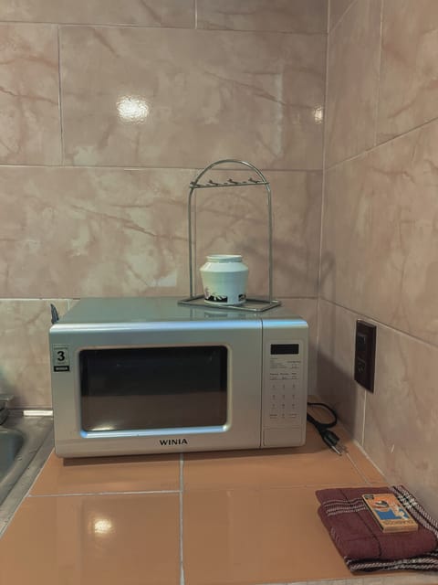 Family Apartment, Garden View | Private kitchen | Fridge, microwave, oven, electric kettle