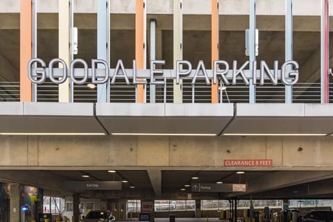 Parking | Free Off-Site Parking (First-Come, First-Served) | Parking Garage