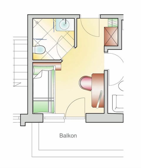 Schneemann - Einzelzimmer | Living area | 40-inch flat-screen TV with cable channels