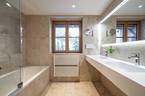 Hair dryer, bathrobes, slippers, towels