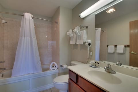 Standard Room, 1 Queen Bed with Sofa bed | Bathroom | Combined shower/tub, free toiletries, hair dryer, towels
