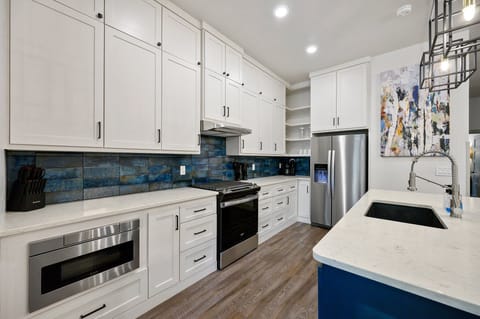 Full Kitchen equipped with everything you need to prepare a meal for your gathering