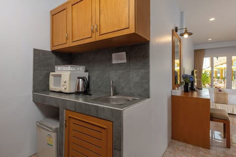 Seaview Studio With Pool Access | Private kitchenette | Mini-fridge, microwave, freezer