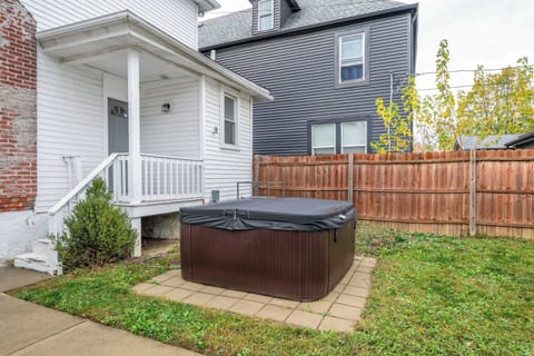 Bask in bubbling bliss in the private hot tub!