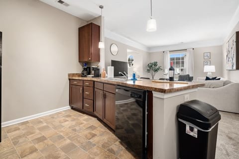 Spacious kitchen with plenty of counter and cabinet space 