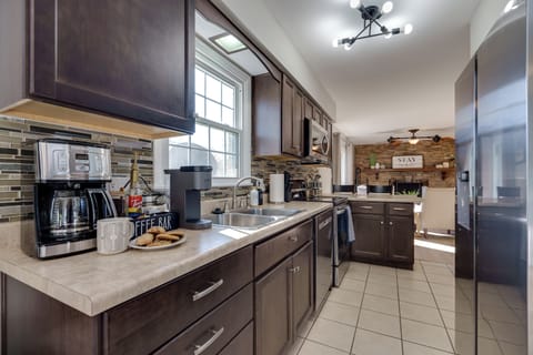 Welcome to the coffee station in the kitchen, perfect for your morning routine.