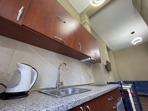 Family Apartment, 1 Bedroom, Non Smoking, Air conditioning | Private kitchen | Mini-fridge, electric kettle, highchair