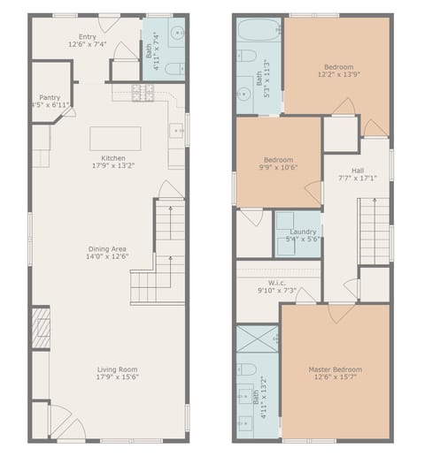 Floor plan. Basement will be locked for guests.