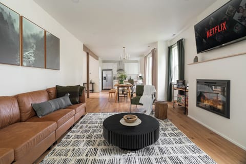 A beautiful blend of kitchen, dining, and living for easy, relaxed living.