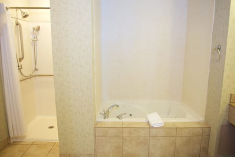 Suite, 1 Bedroom, Kitchen (Living Area) | Bathroom | Combined shower/tub, free toiletries, hair dryer, towels