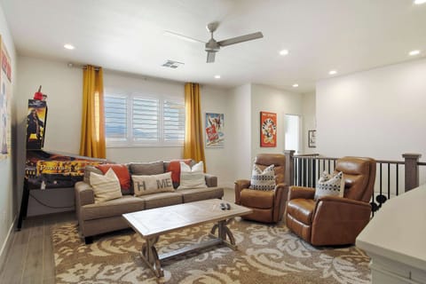 Family room with sofa sleeper and TV