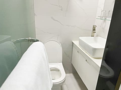 Elite Single Room | Bathroom | Free toiletries, hair dryer, towels, soap