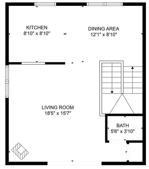 Cozy Ski-In Ski-Out Big Mountain Condo 2nd Floor Layout