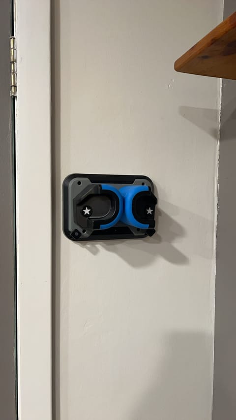 2 sets of Ski hooks located in the kitchen 