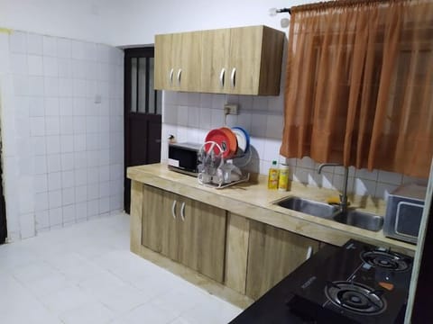 Family Apartment, Balcony, City View | Private kitchen | Fridge, microwave, oven, stovetop