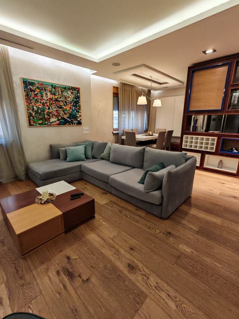 Luxury Apartment, Garden View | Living area | 55-inch flat-screen TV with cable channels, Netflix, streaming services