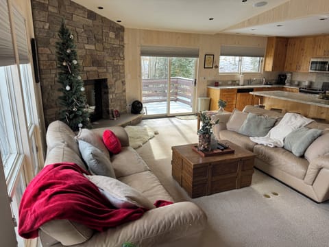 Open Living Room w/Fireplace