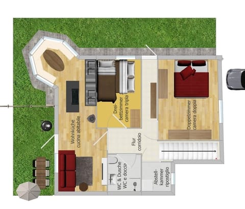 Stadtnestl floor plan – your apartment in Sterzing.