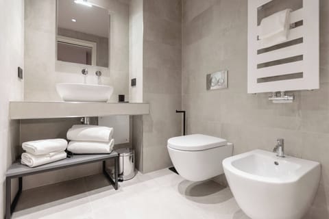 Standard Double Room | Bathroom | Shower, hair dryer, towels, soap