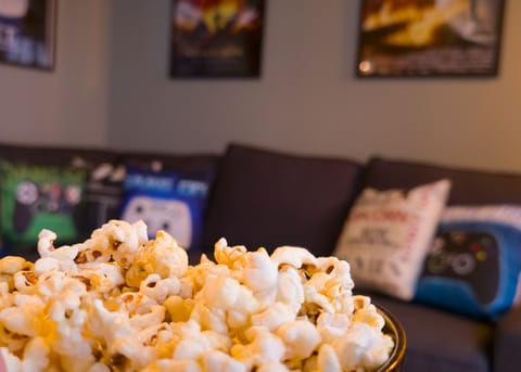 Plan the ultimate movie night in the downstairs lounge
