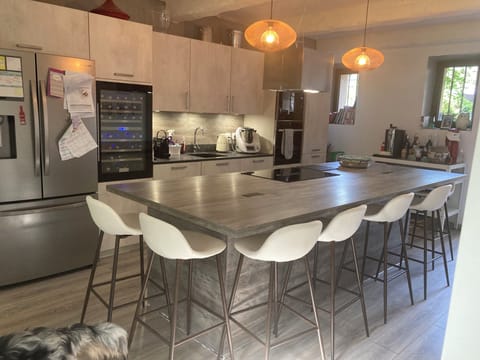 A modern kitchen fully equipped