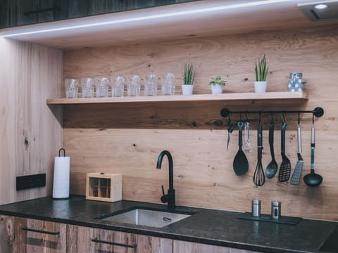Luxury Condo, Mountain View | Private kitchen | Electric kettle, toaster, highchair