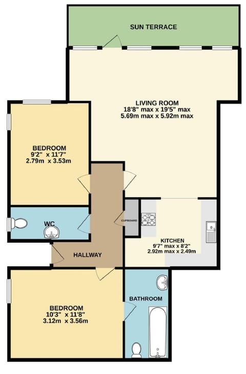 Number 1 Marina Court Torquay - floor plan