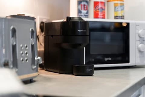 The fully equipped kitchen has everything you need for a short or long term stay whilst away in Manchester.