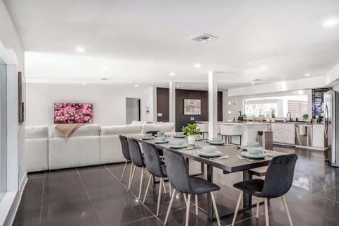 Dining space seats 12!