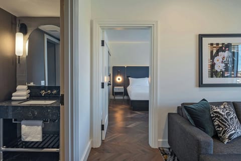 In-room safe, desk, laptop workspace, iron/ironing board