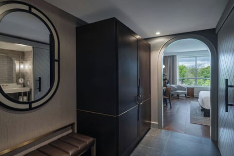 In-room safe, desk, laptop workspace, iron/ironing board