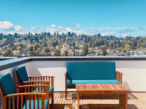 Soak in the Seattle summers at our rooftop deck