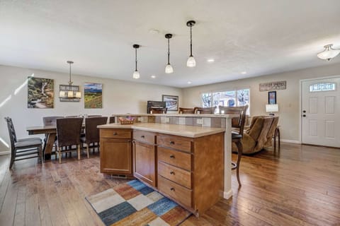 Spacious kitchen with island! Plenty of counter space, modern appliances, and a kitchen island perfect for meal prep and casual dining.
