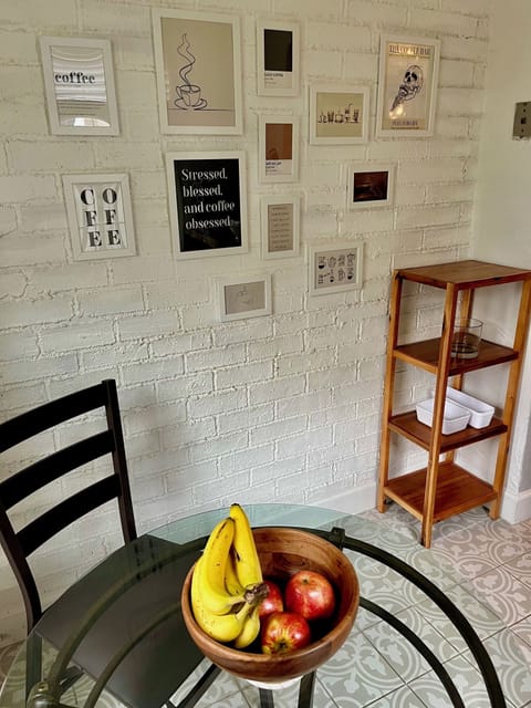 Window side coffee nook, work space.