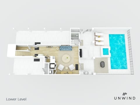 Lower level floor plan