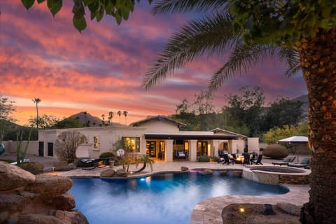 Enjoy a sparkling backyard under the stars, from a heated pool to a fire pit, the outdoor fun awaits as the night comes alive!