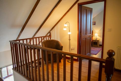 Landing with arm chair