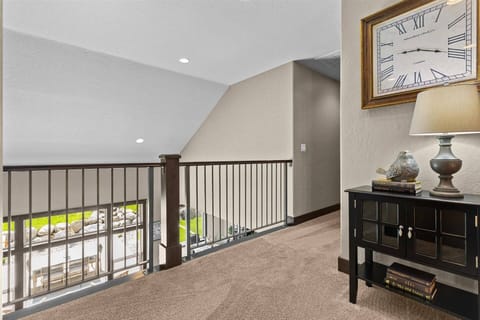 Loft hallway upstairs so you don't miss the great conversations in the living room below!