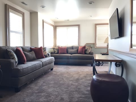 Premium Apartment, 3 Bedrooms, Kitchen | Living area | Flat-screen TV